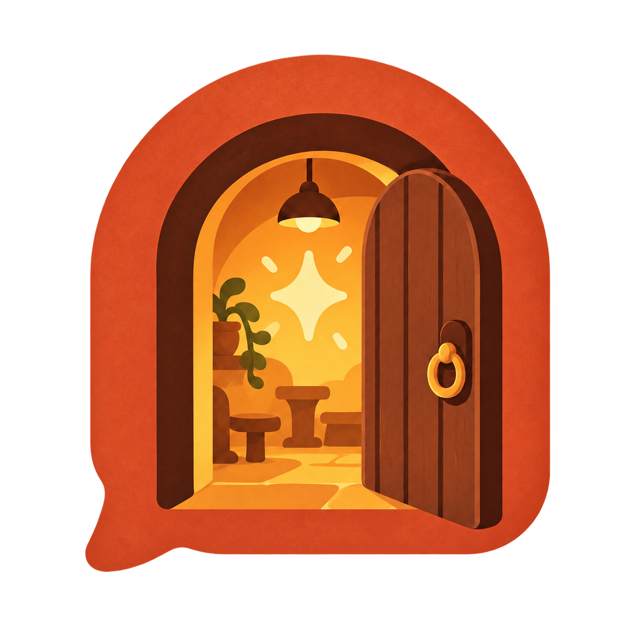 A welcoming open doorway, Tavern’s icon
